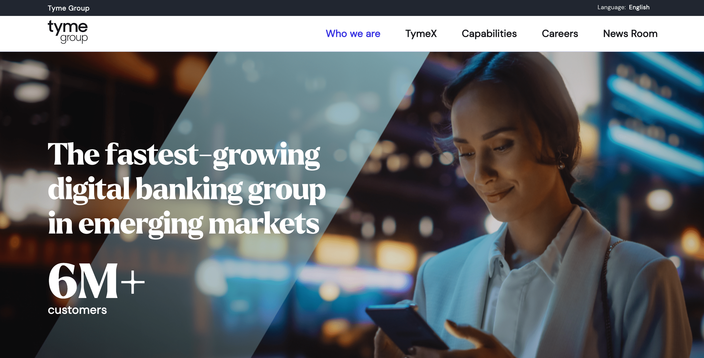 Tyme Digital Banking website